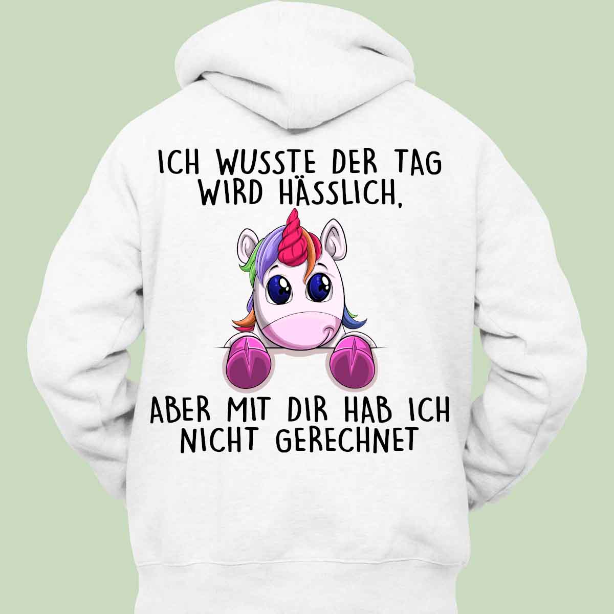 Hässlich Einhörnchen - Hoodie Unisex Rückendruck