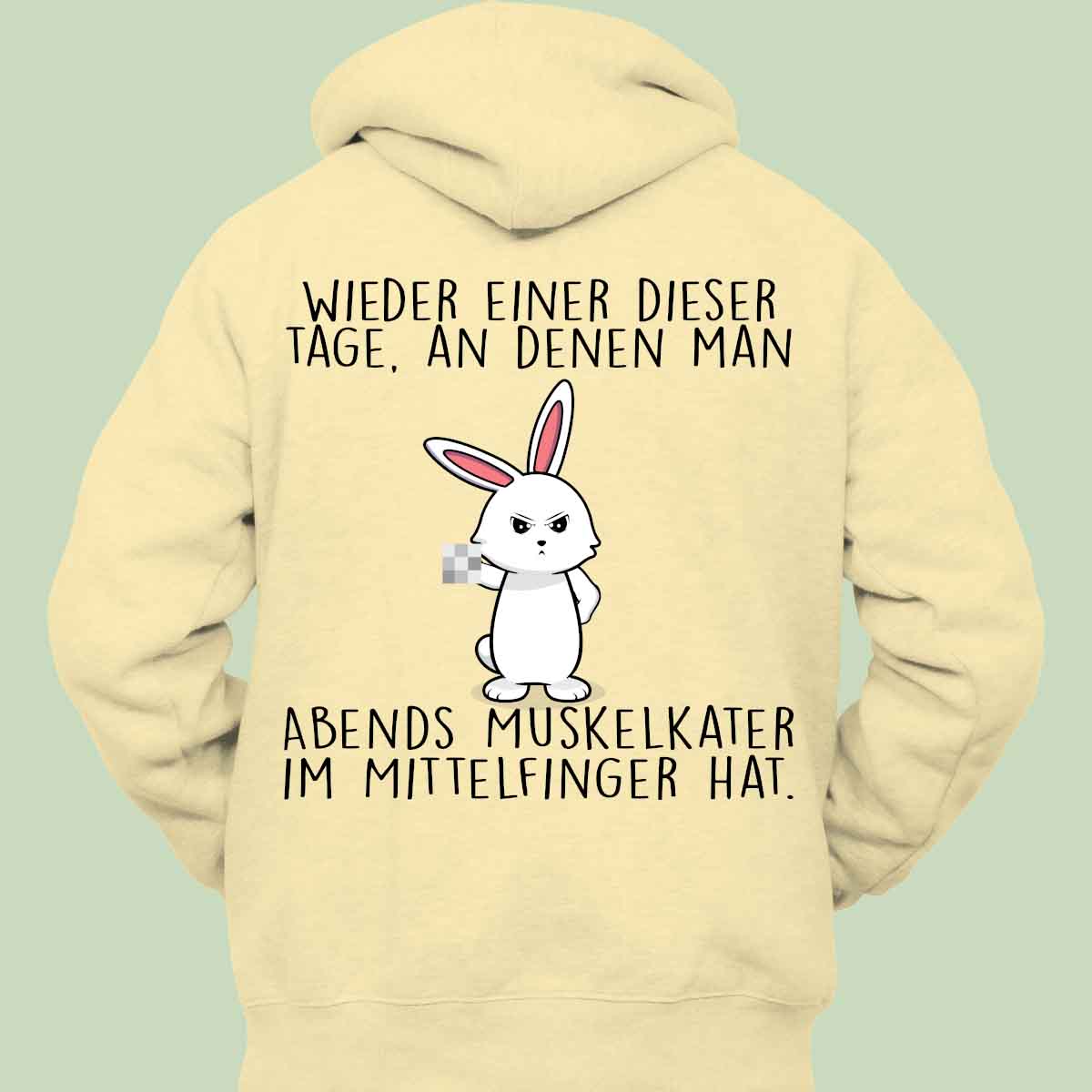 Muskelkater Bunny - Hoodie Unisex Rückendruck