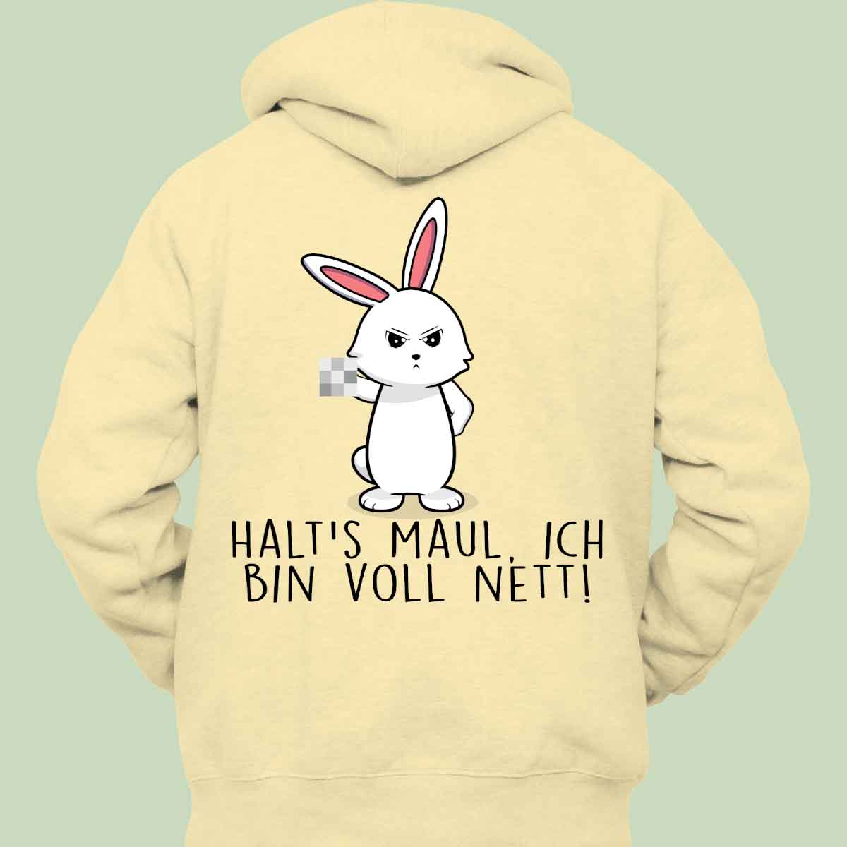 Voll Nett Bunny - Hoodie Unisex Rückendruck