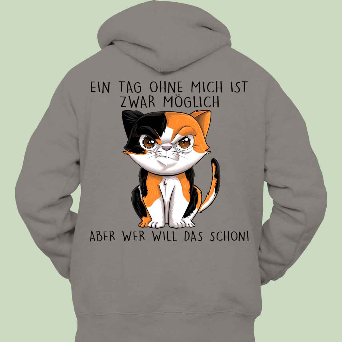 Ohne Mich Böse Katze - Hoodie Unisex Rückendruck