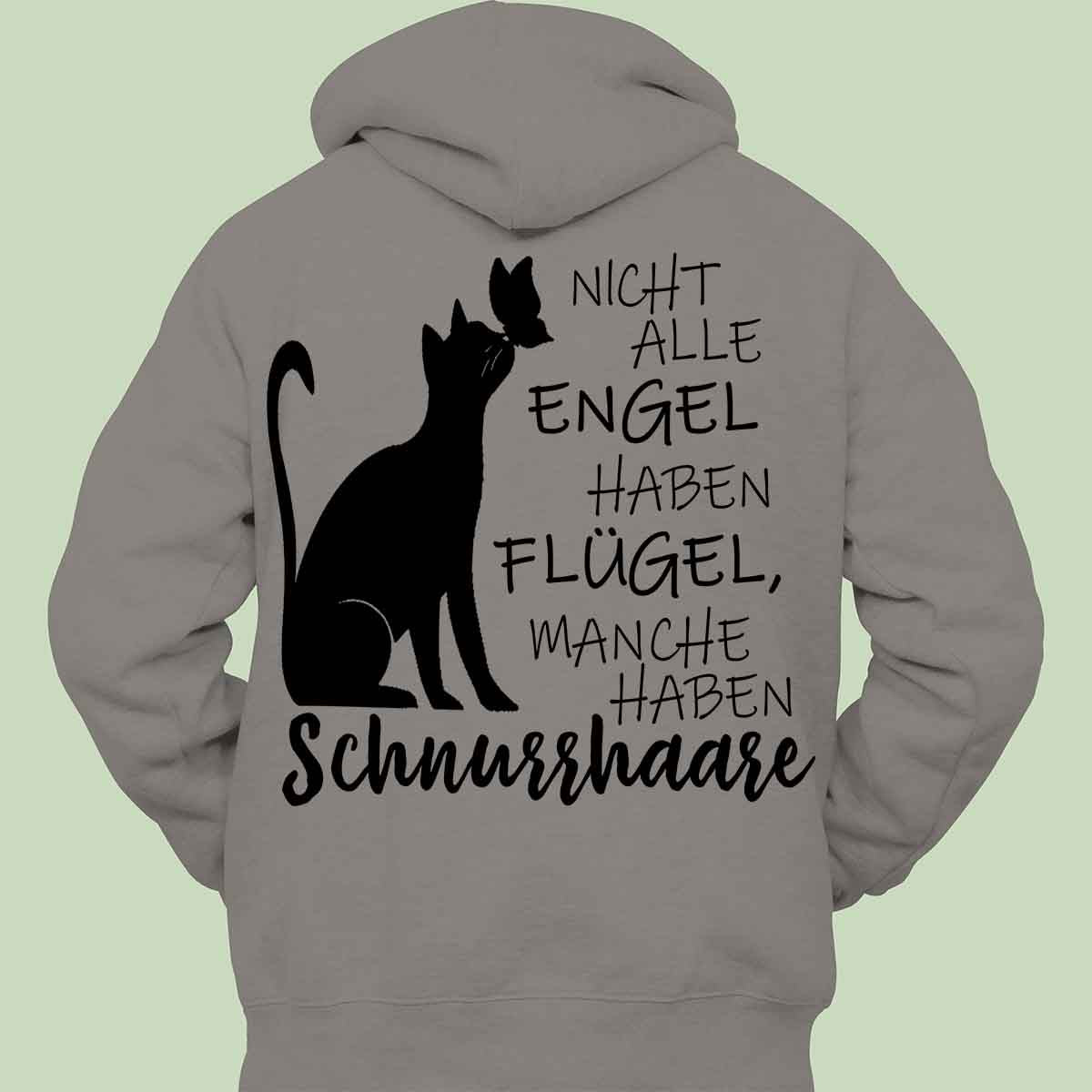 Schnurrhaare - Hoodie Unisex Rückendruck
