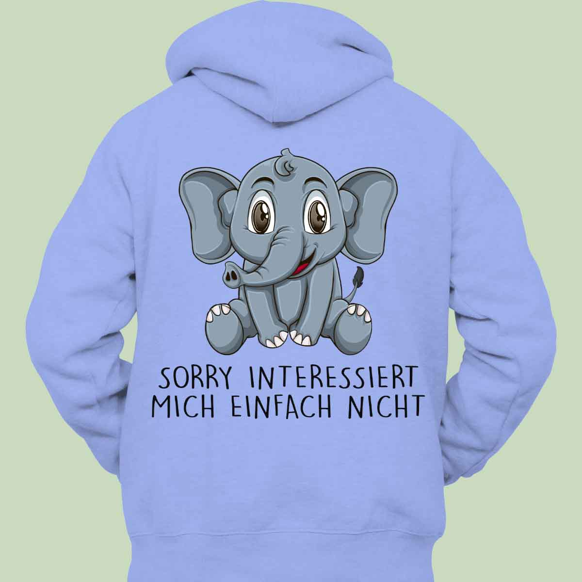 Sorry Elefant - Hoodie Unisex Rückendruck