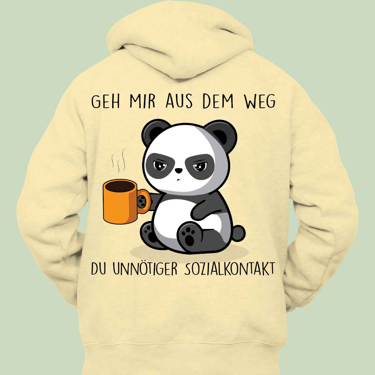 Sozialkontakt Cute Panda - Hoodie Unisex Rückendruck