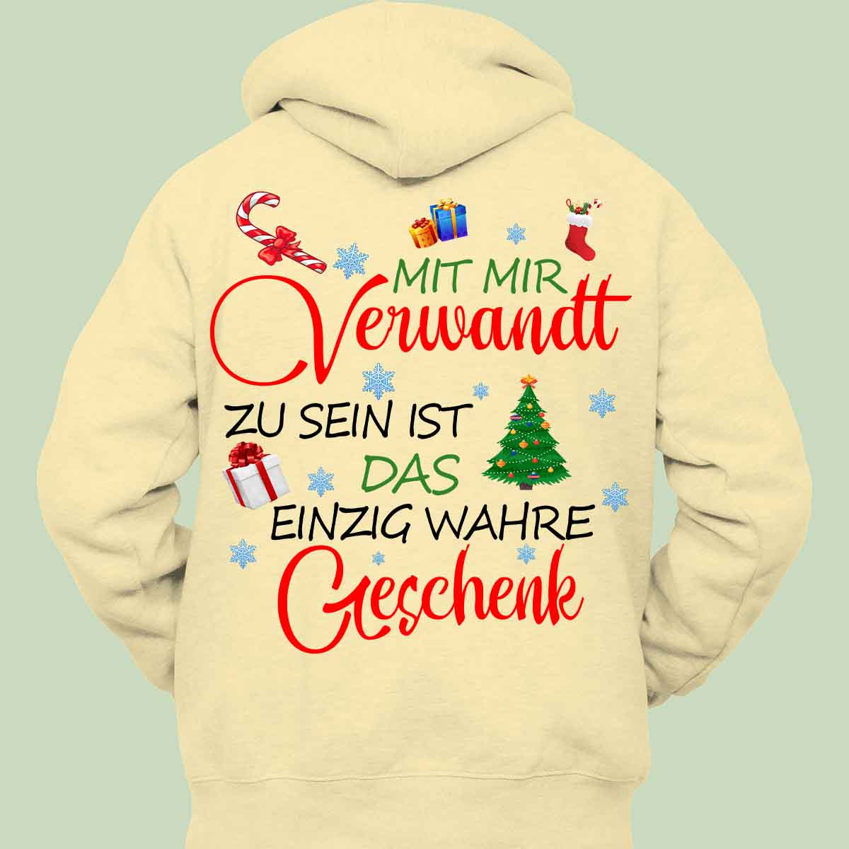 Verwandt - Hoodie Unisex Rückendruck
