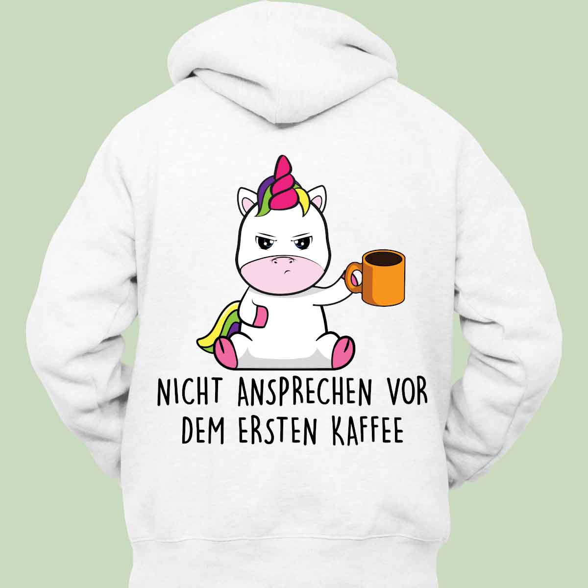 Ansprechen Cute Einhorn - Hoodie Unisex Rückendruck