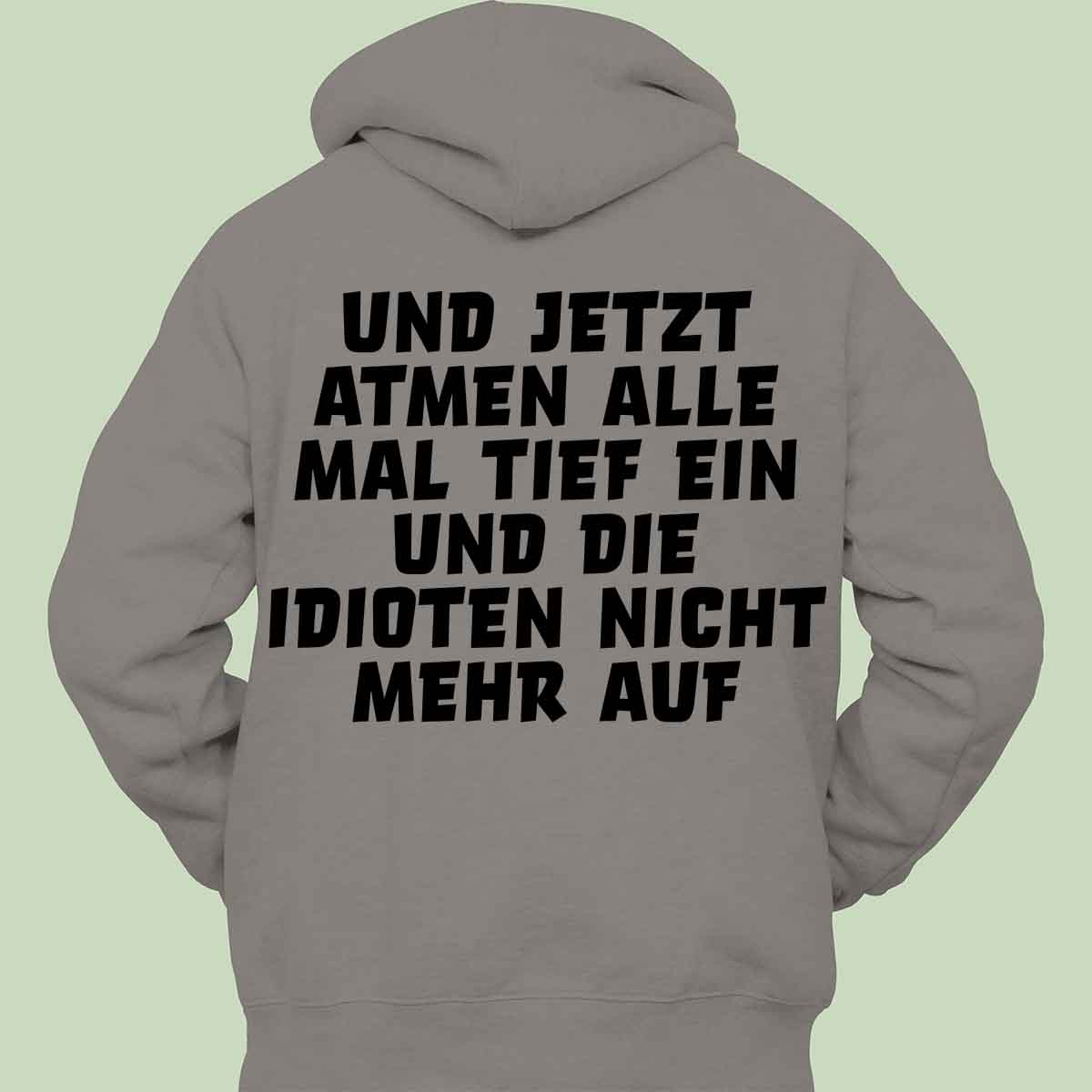 Einatmen 2 - Hoodie Unisex Rückendruck