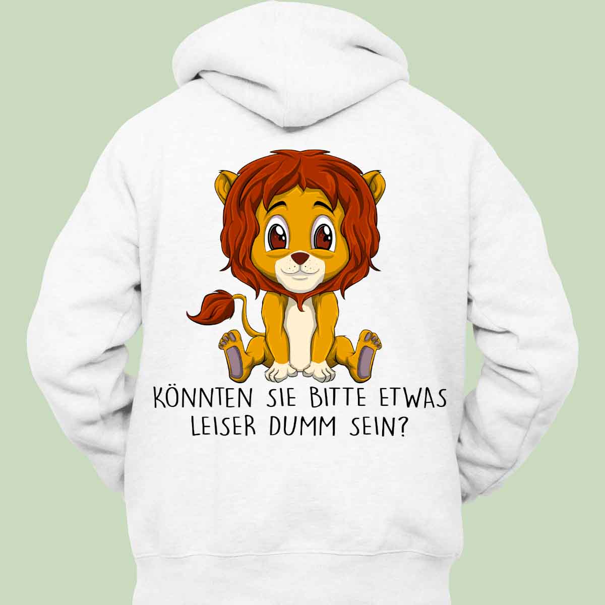 Leise Löwe - Hoodie Unisex Rückendruck