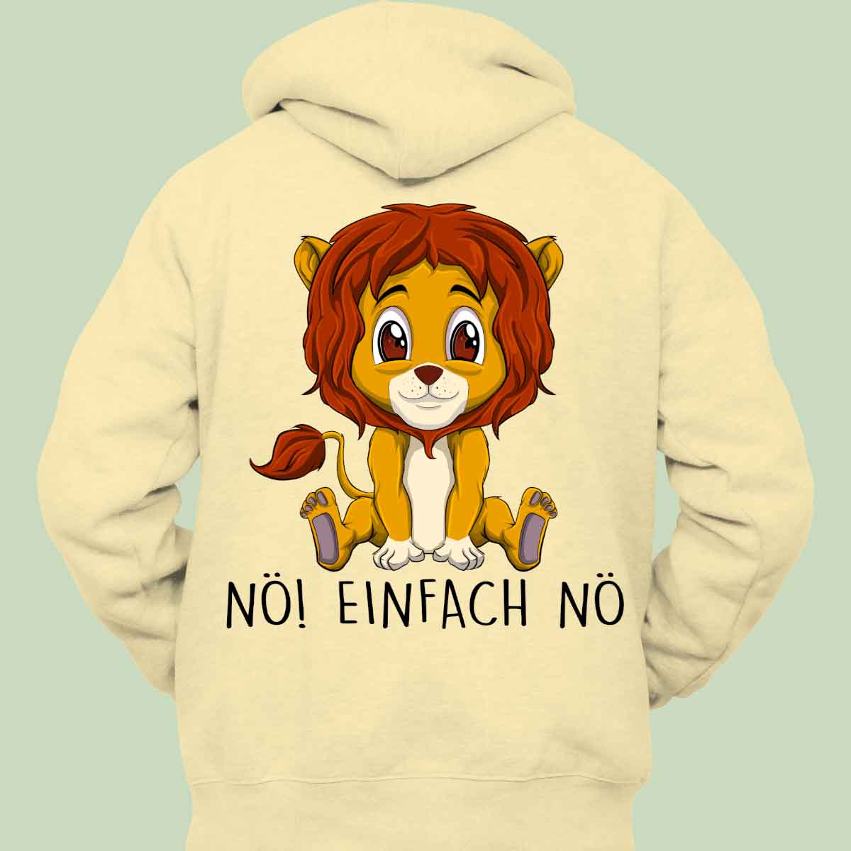Nö! Löwe - Hoodie Unisex Rückendruck