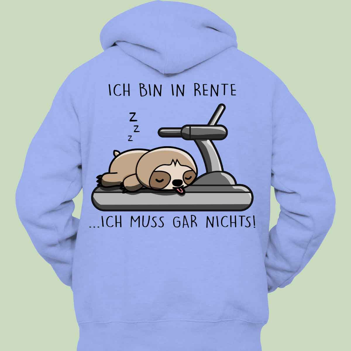 Rente Faultier - Hoodie Unisex Rückendruck