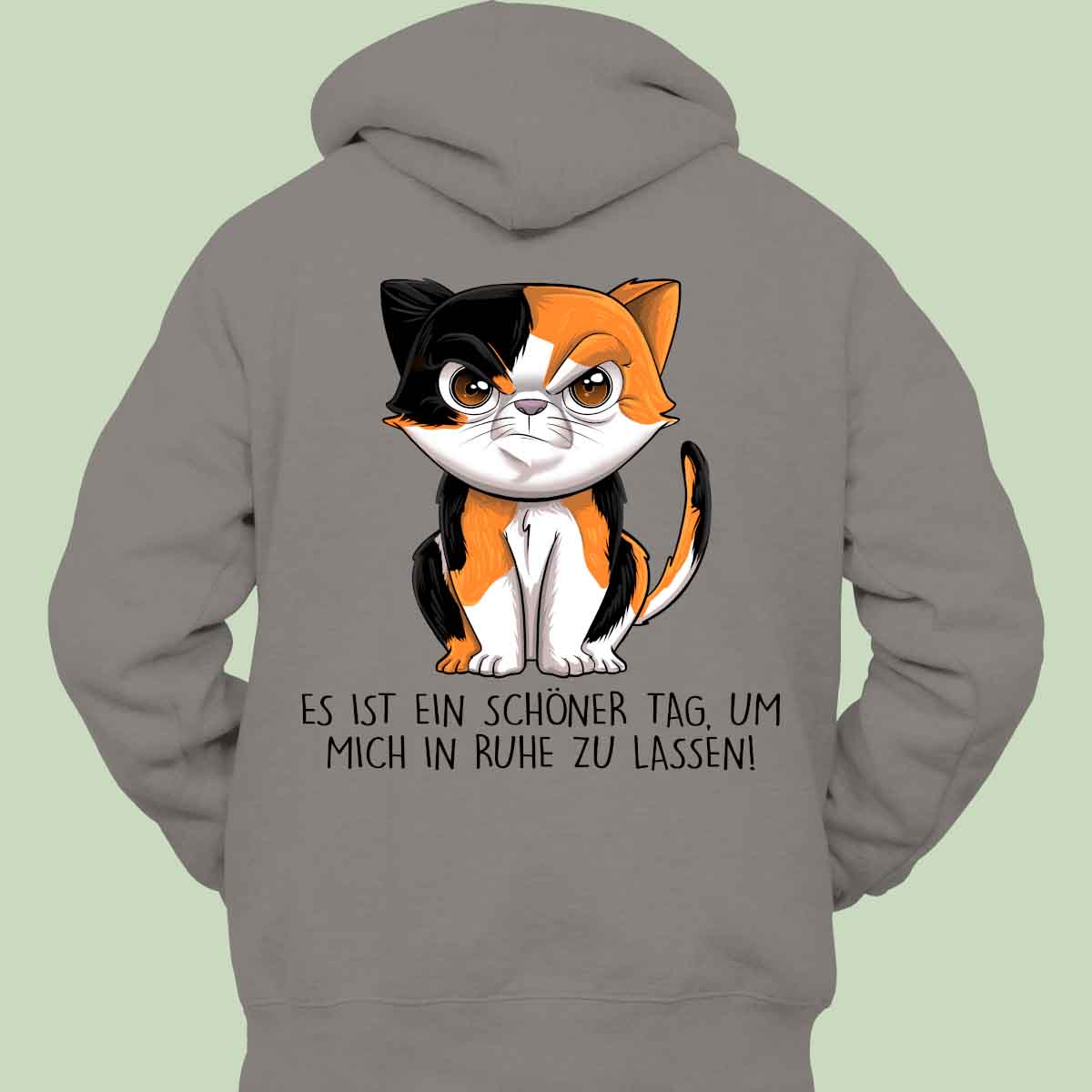 Ruhe Böse Katze - Hoodie Unisex Rückendruck
