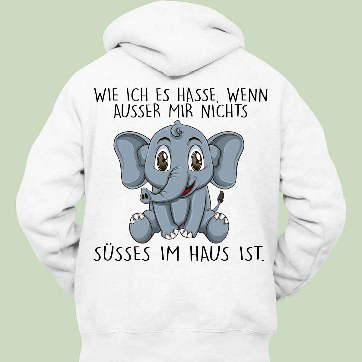 Süsses Elefant - Hoodie Unisex Rückendruck