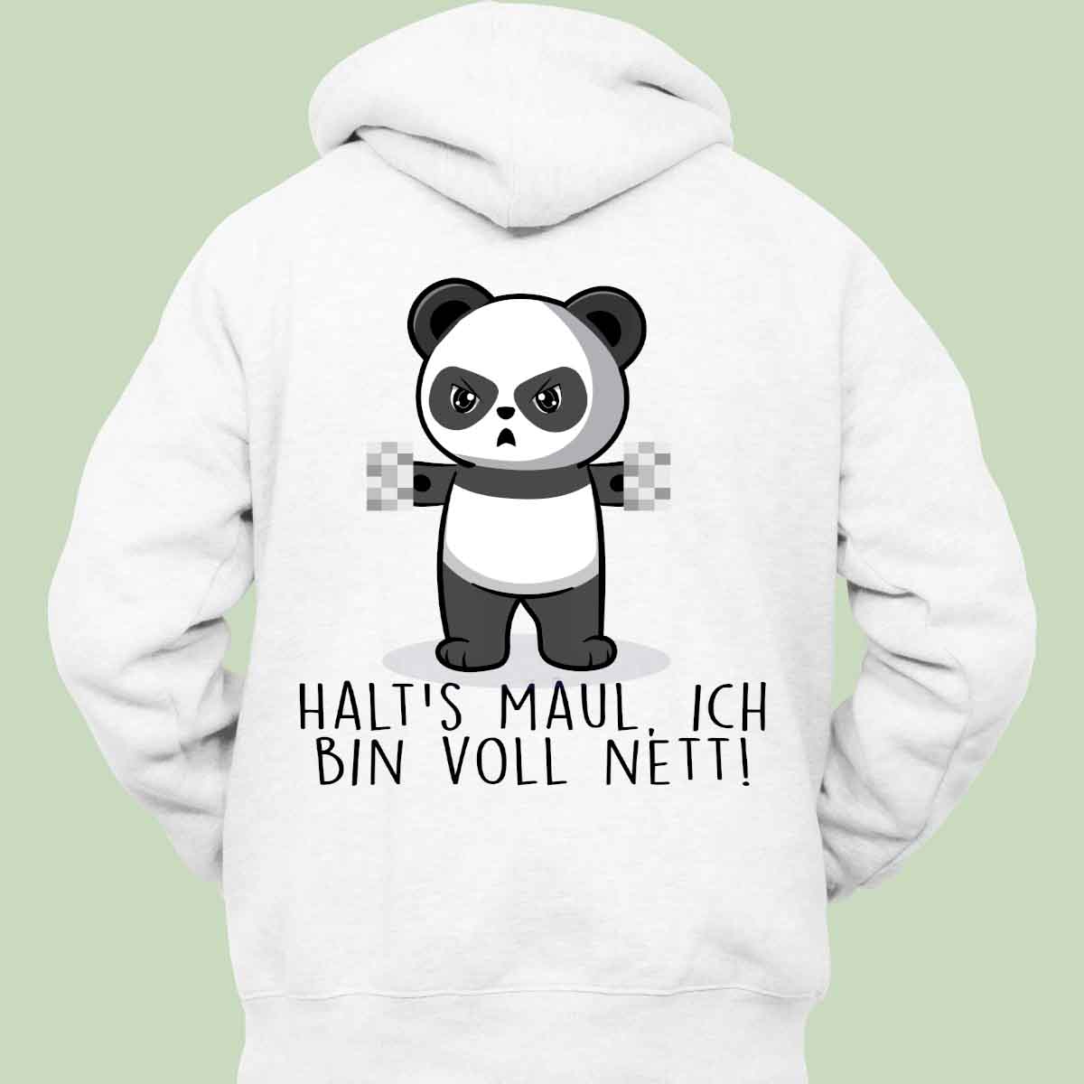 Voll Nett Cute Panda - Hoodie Unisex Rückendruck