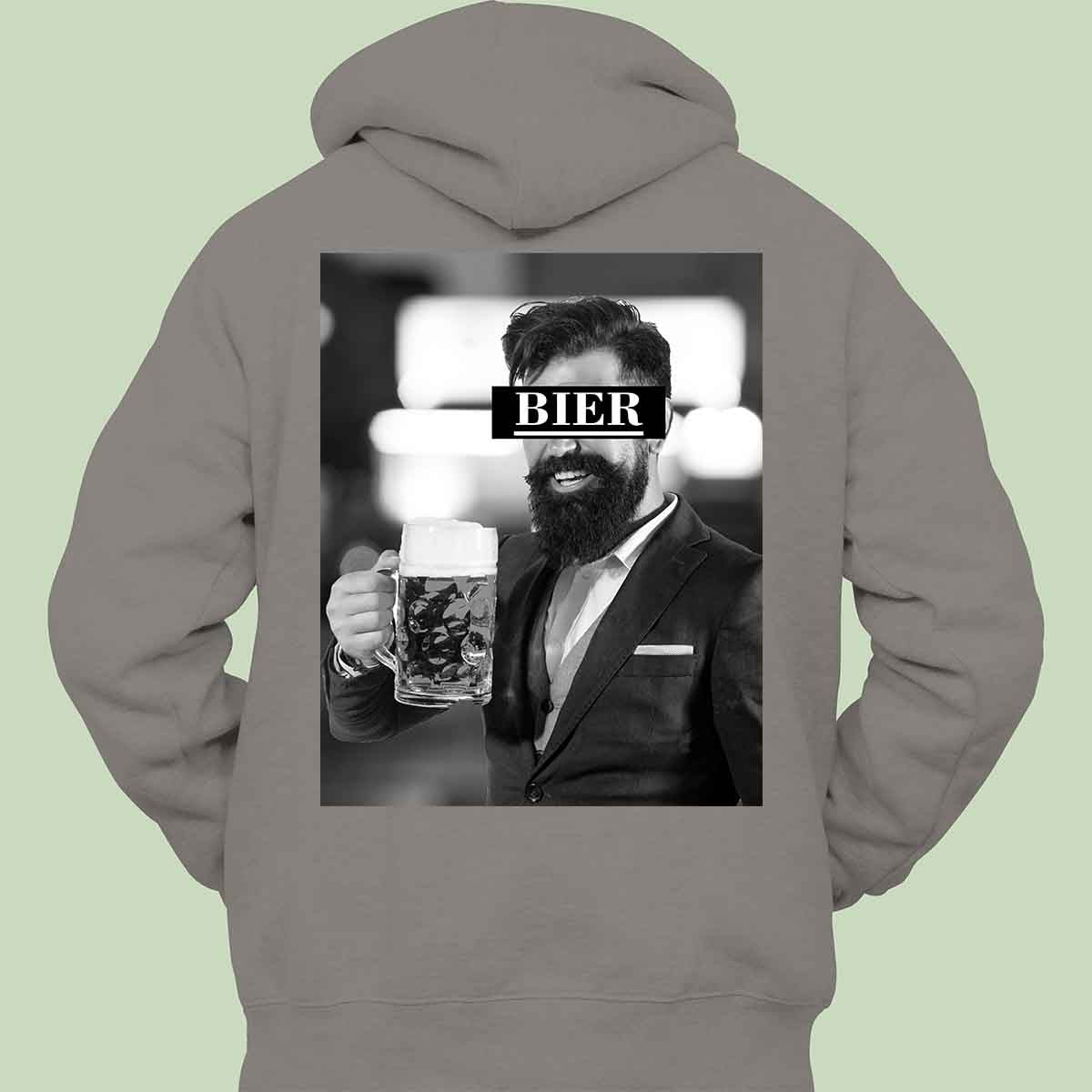Bier - Hoodie Unisex Rückendruck