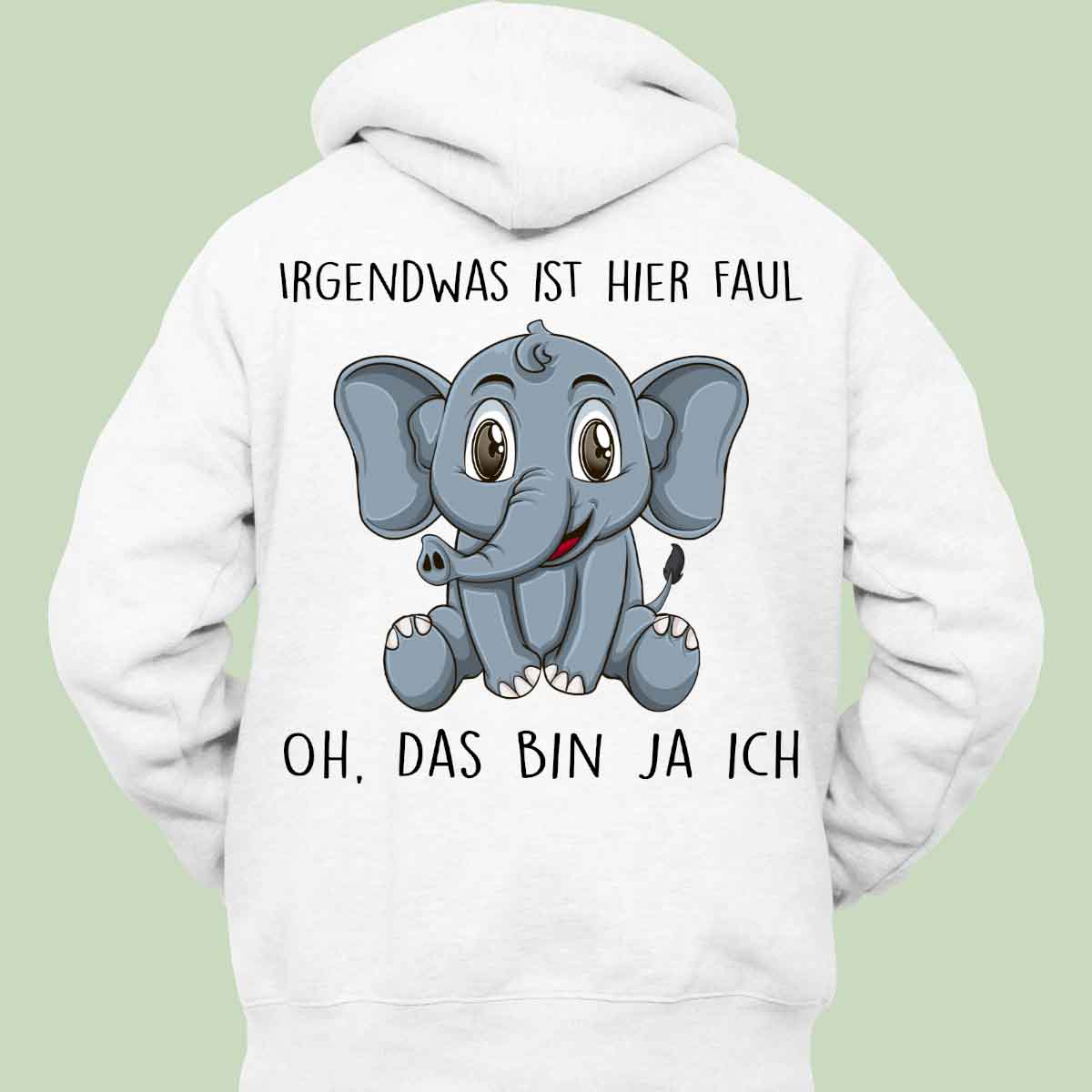 Faul Elefant - Hoodie Unisex Rückendruck