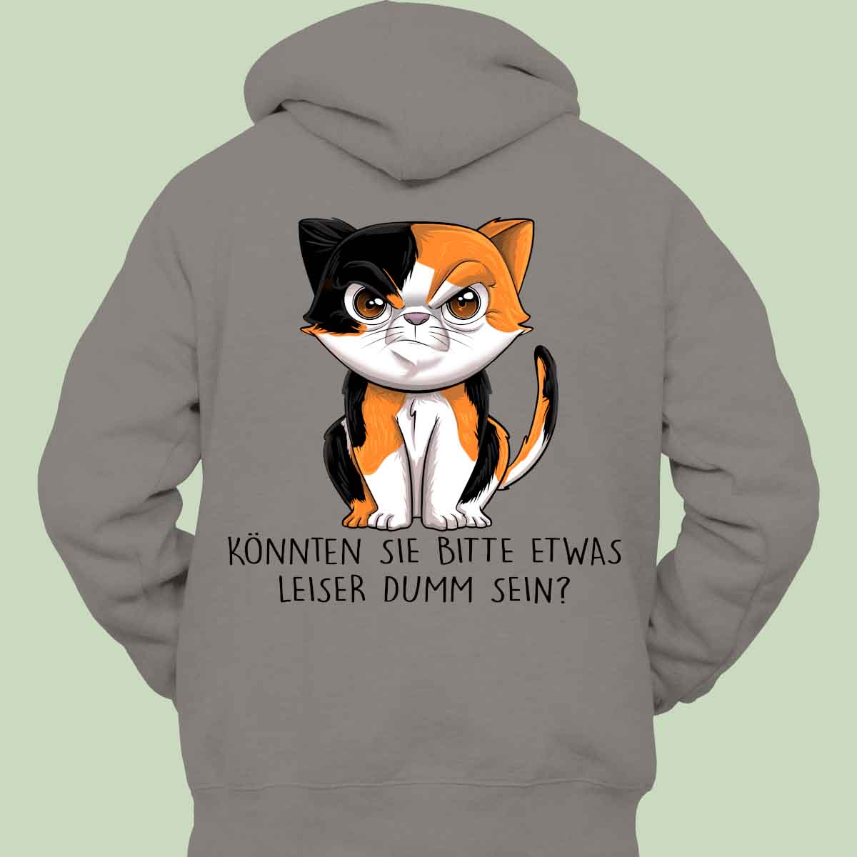 Leise Böse Katze - Hoodie Unisex Rückendruck