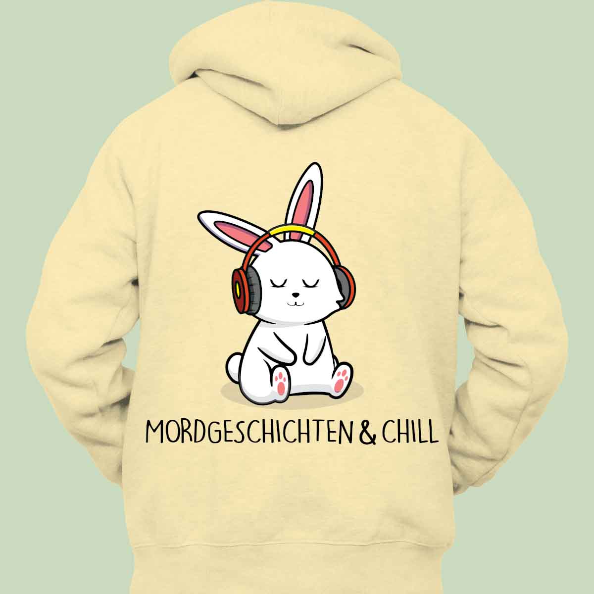 Mordgeschichten & Chill Bunny - Hoodie Unisex Rückendruck