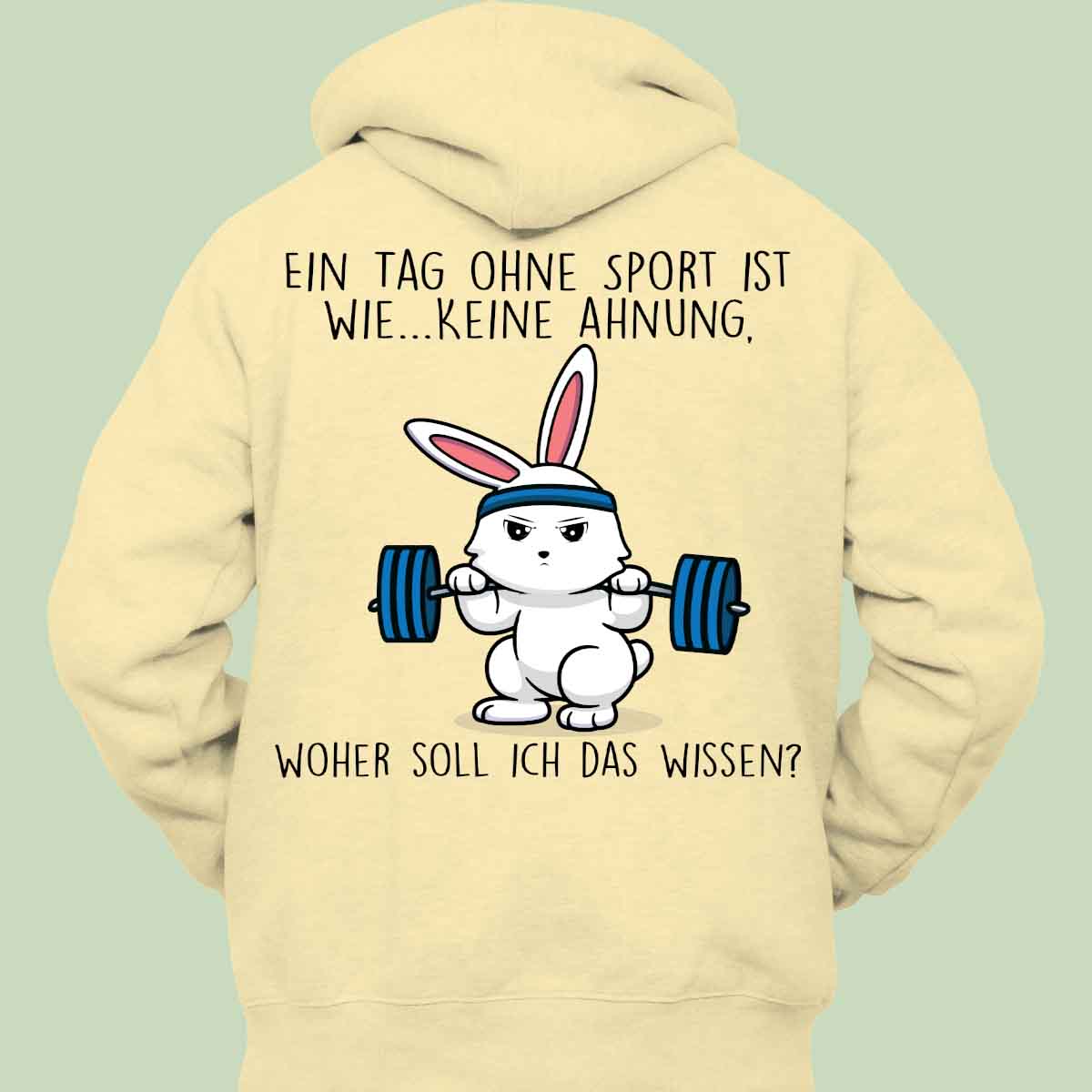 Ohne Sport Bunny - Hoodie Unisex Rückendruck