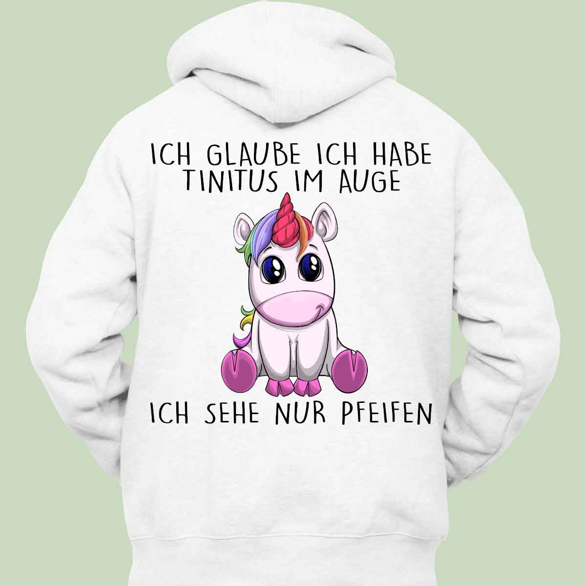 Pfeifen Einhorn - Hoodie Unisex Rückendruck