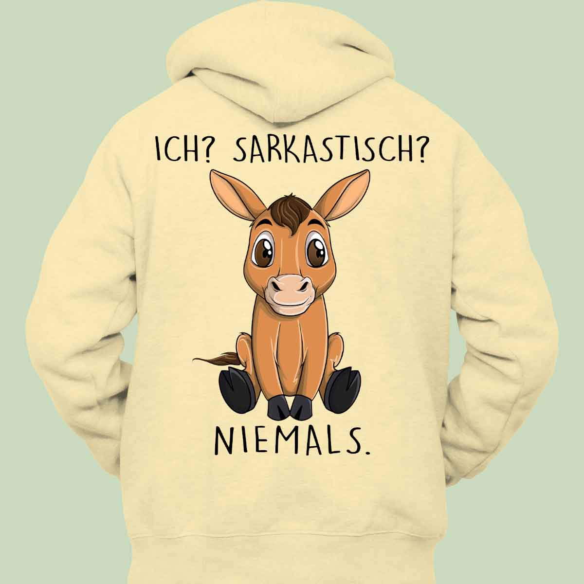 Sarkastisch Pferd - Hoodie Unisex Rückendruck