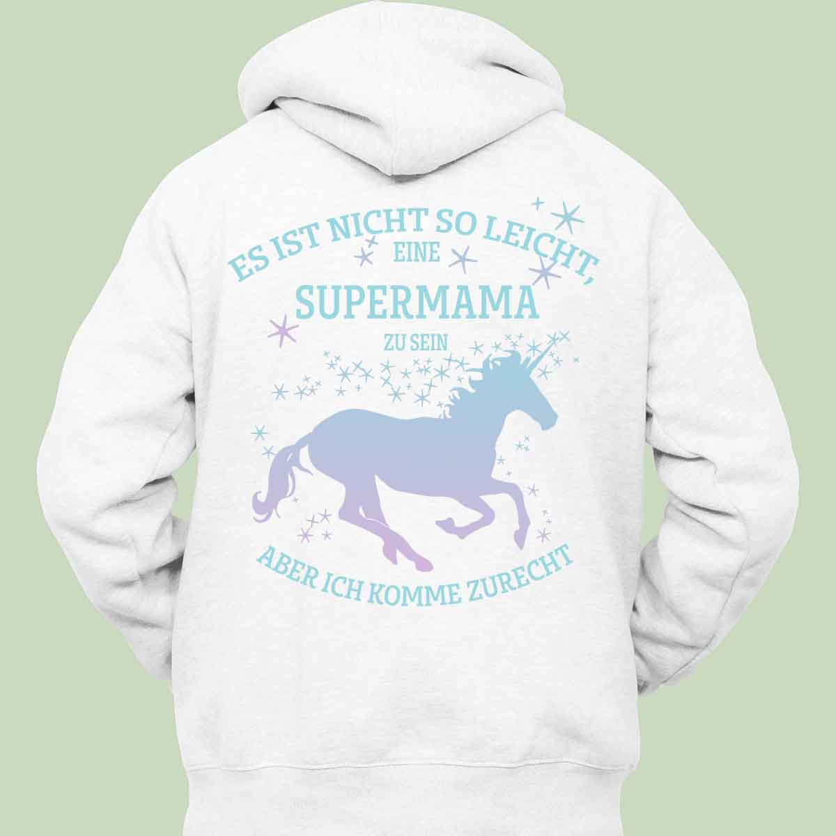 Supermama - Hoodie Unisex Rückendruck