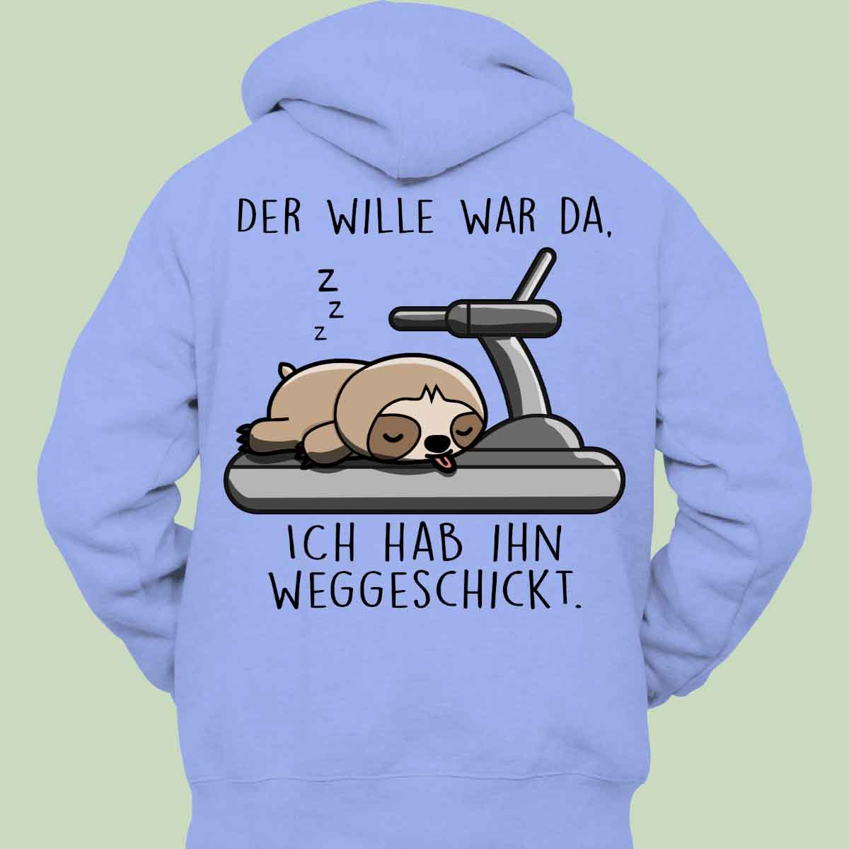 Wille Faultier - Hoodie Unisex Rückendruck