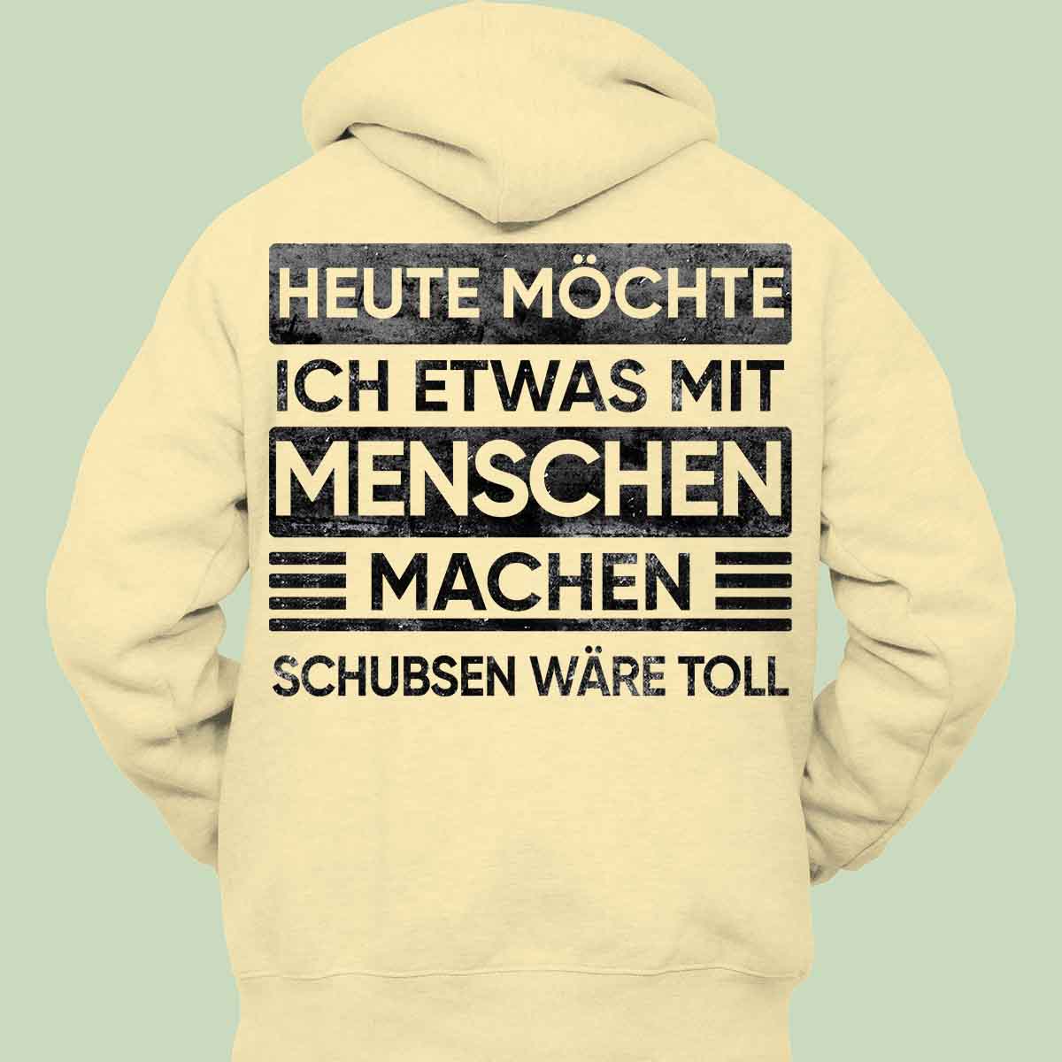 Schubsen - Hoodie Unisex Rückendruck
