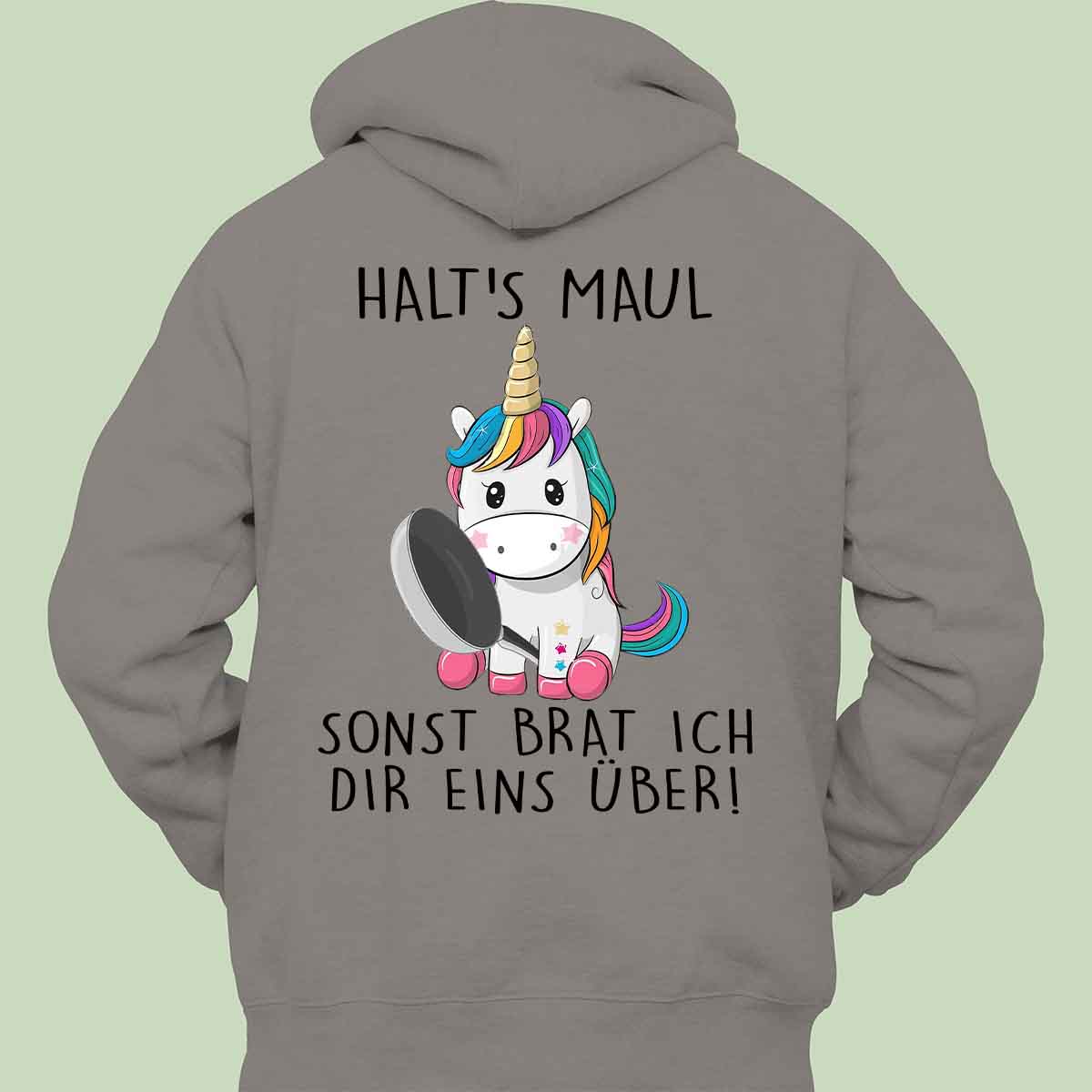 Überbraten Einhorn - Hoodie Unisex Rückendruck