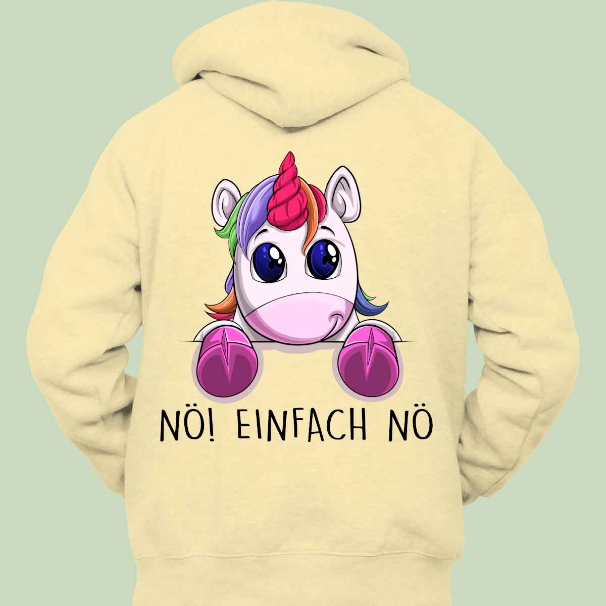 Nö! Einhörnchen - Hoodie Unisex Rückendruck
