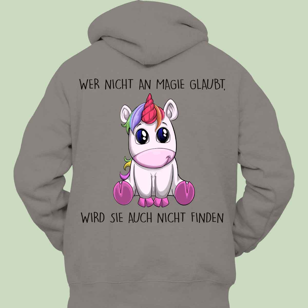 Magie Einhorn - Hoodie Unisex Rückendruck