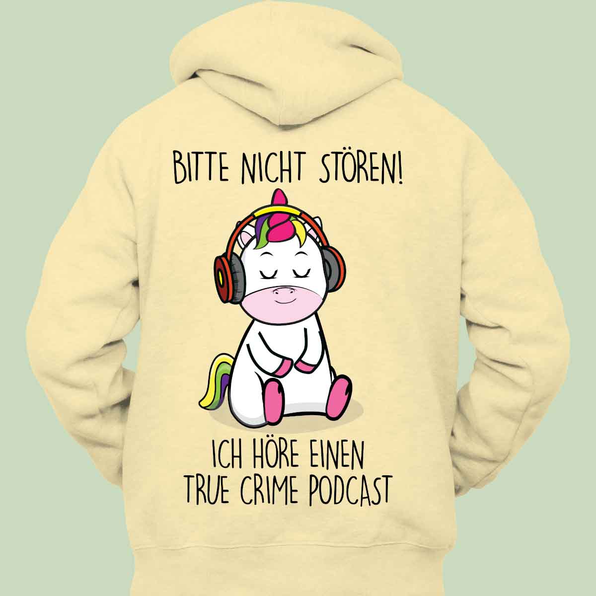 Podcast Cute Einhorn - Hoodie Unisex Rückendruck