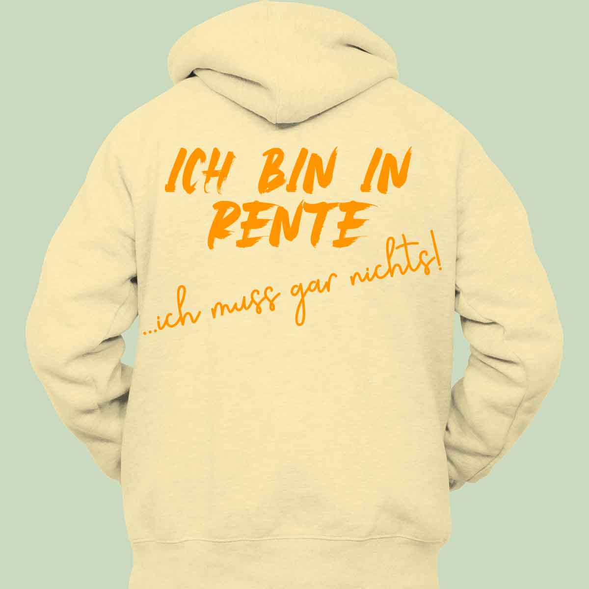 Rente - Hoodie Unisex Rückendruck