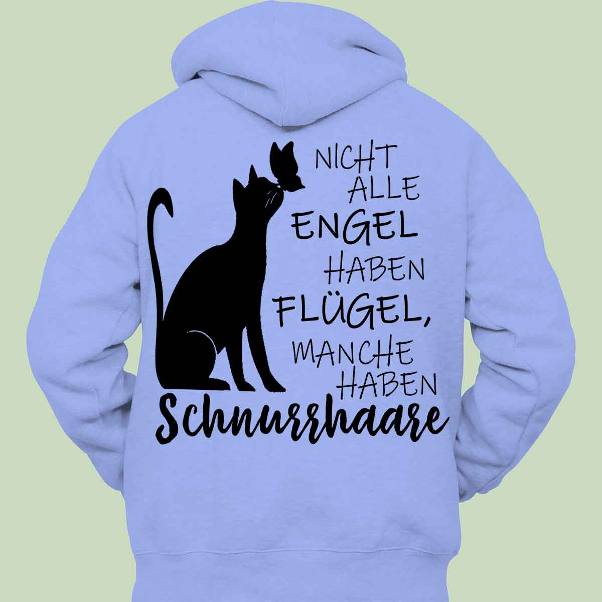 Schnurrhaare - Hoodie Unisex Rückendruck
