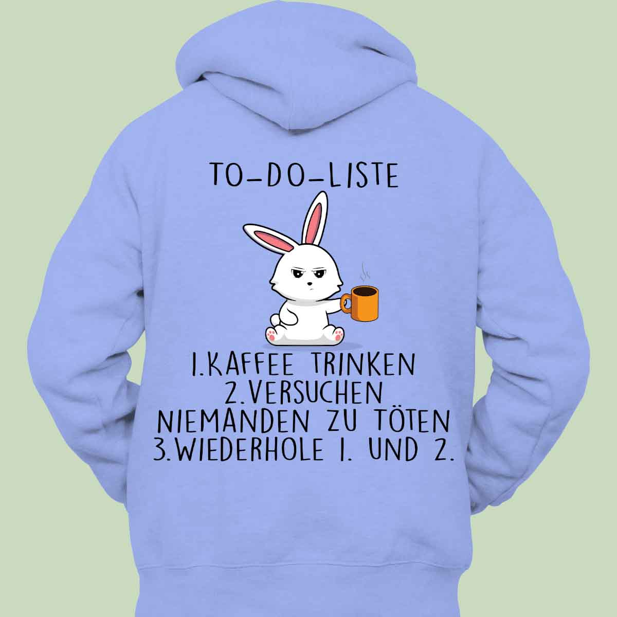 To-Do Bunny - Hoodie Unisex Rückendruck