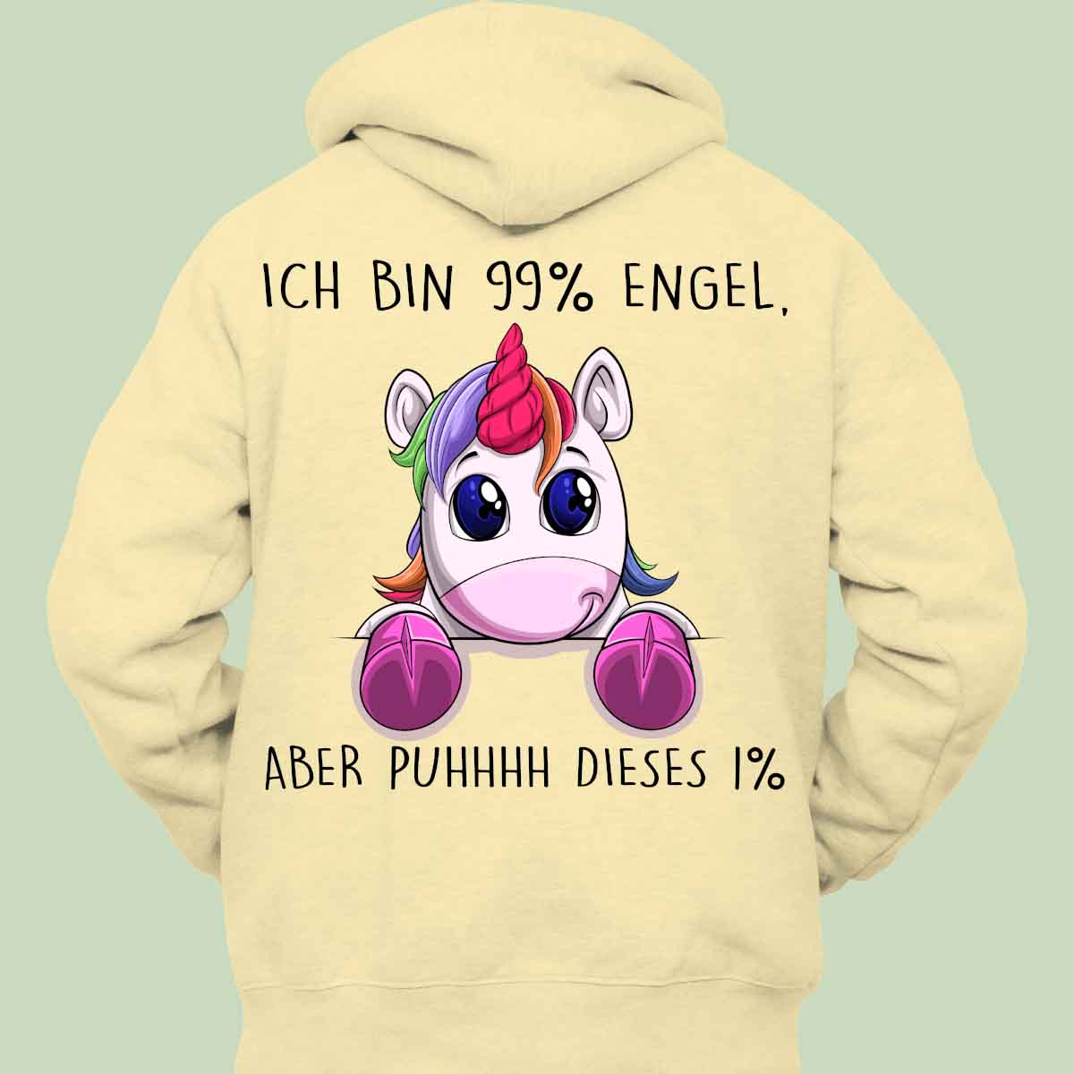 Engel Einhörnchen - Hoodie Unisex Rückendruck