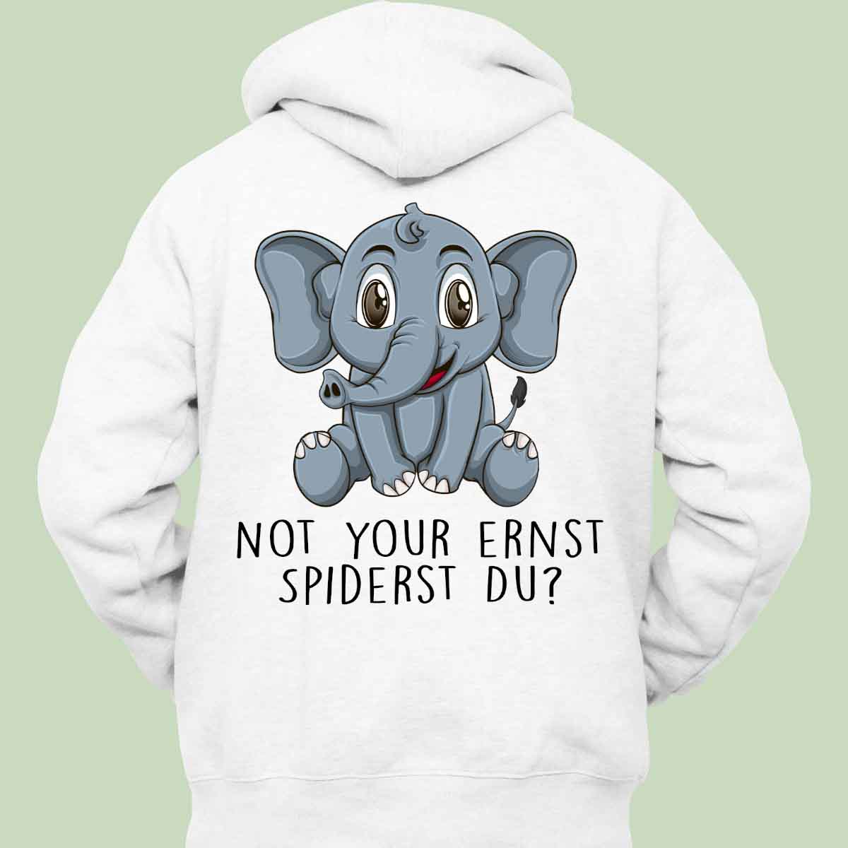 Ernst Elefant - Hoodie Unisex Rückendruck
