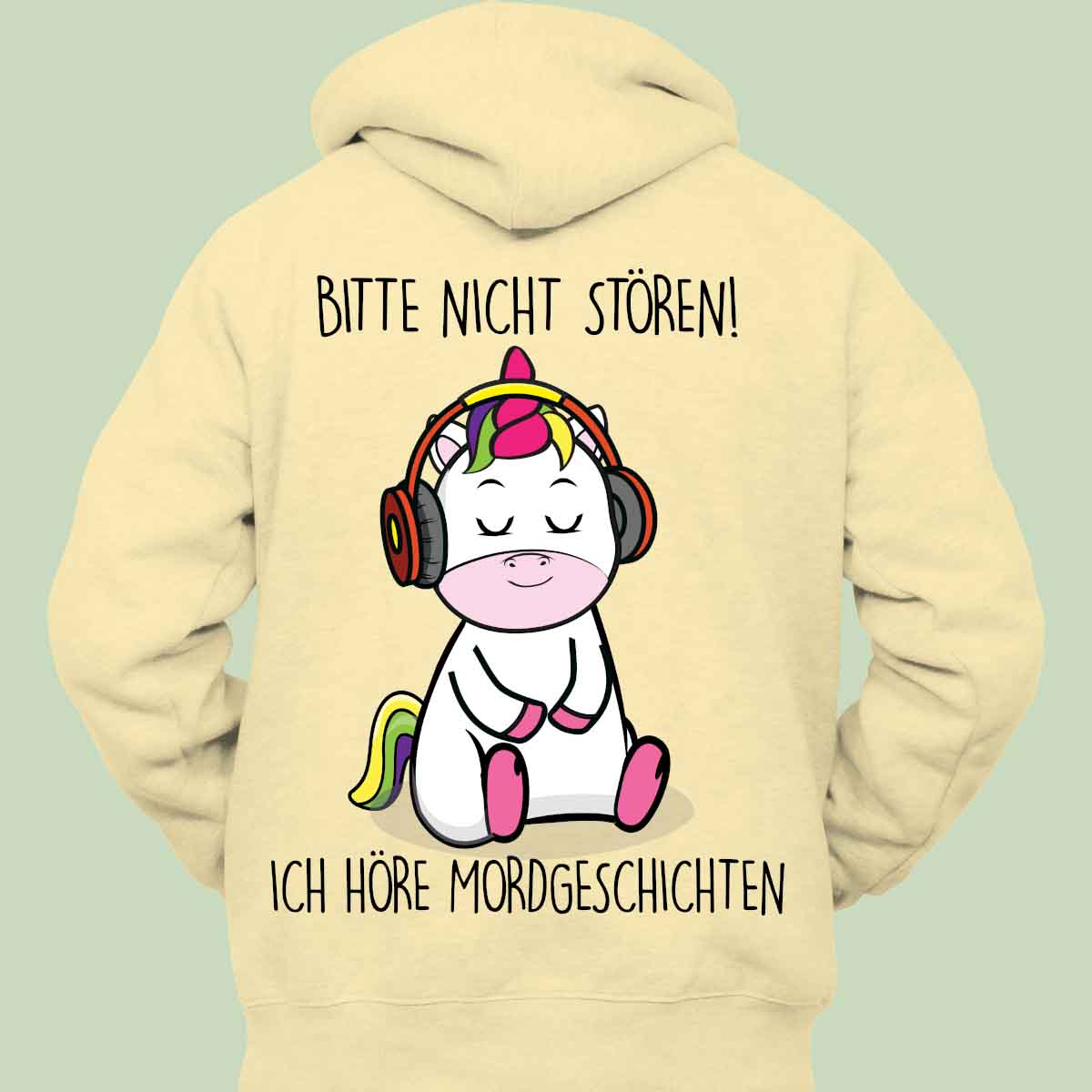 Mordgeschichten Cute Einhorn - Hoodie Unisex Rückendruck