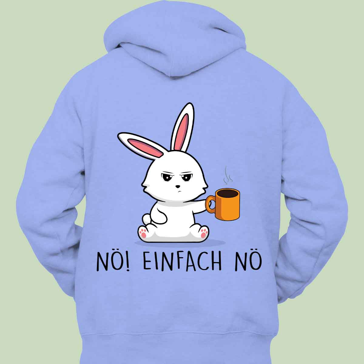 Nö! Kaffee Bunny - Hoodie Unisex Rückendruck