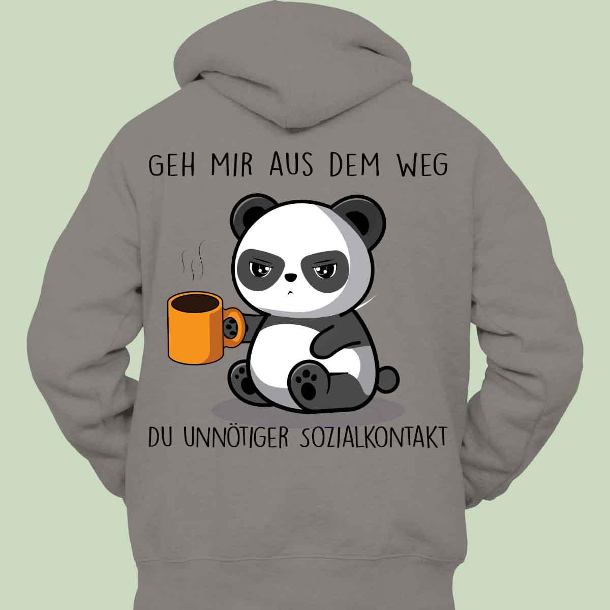 Sozialkontakt Cute Panda - Hoodie Unisex Rückendruck