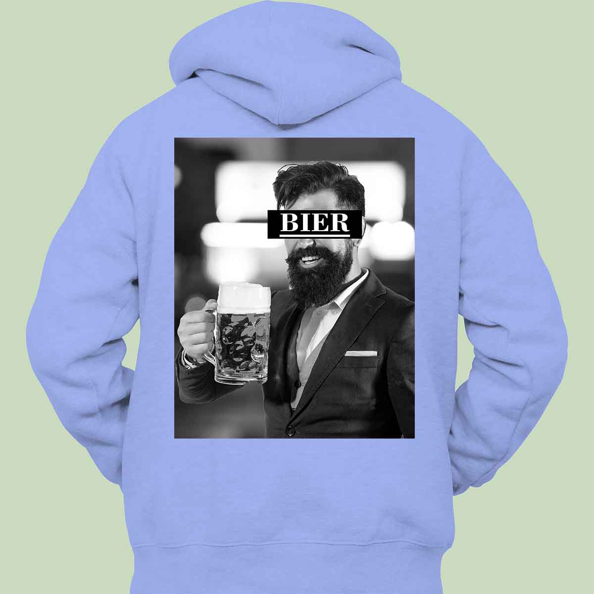 Bier - Hoodie Unisex Rückendruck