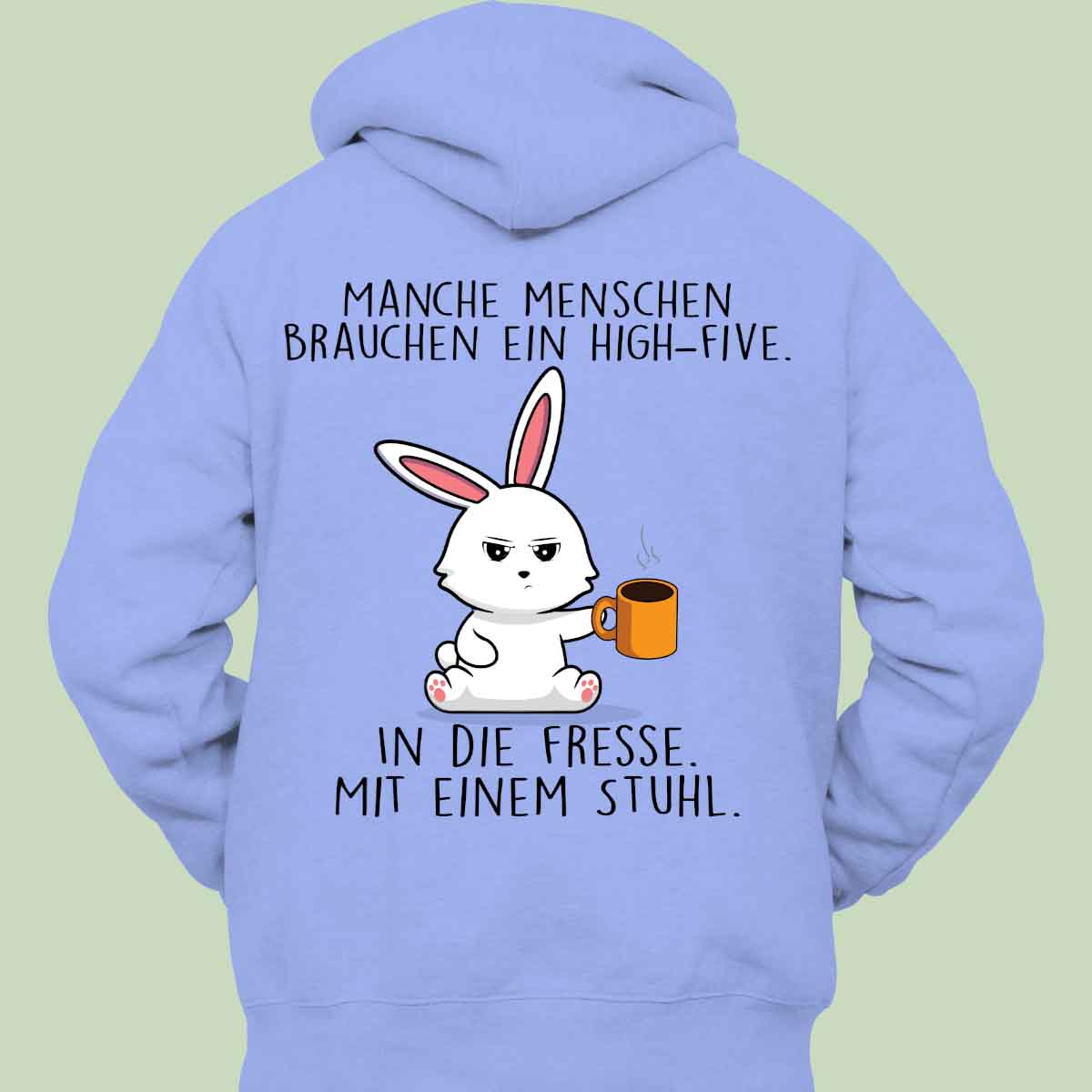 High-Five Bunny - Hoodie Unisex Rückendruck