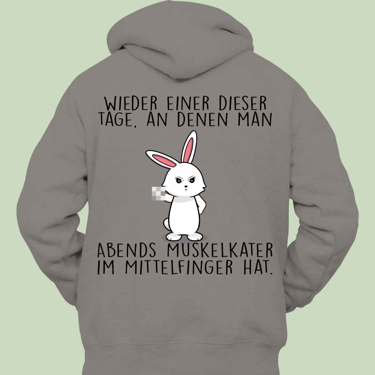 Muskelkater Bunny - Hoodie Unisex Rückendruck