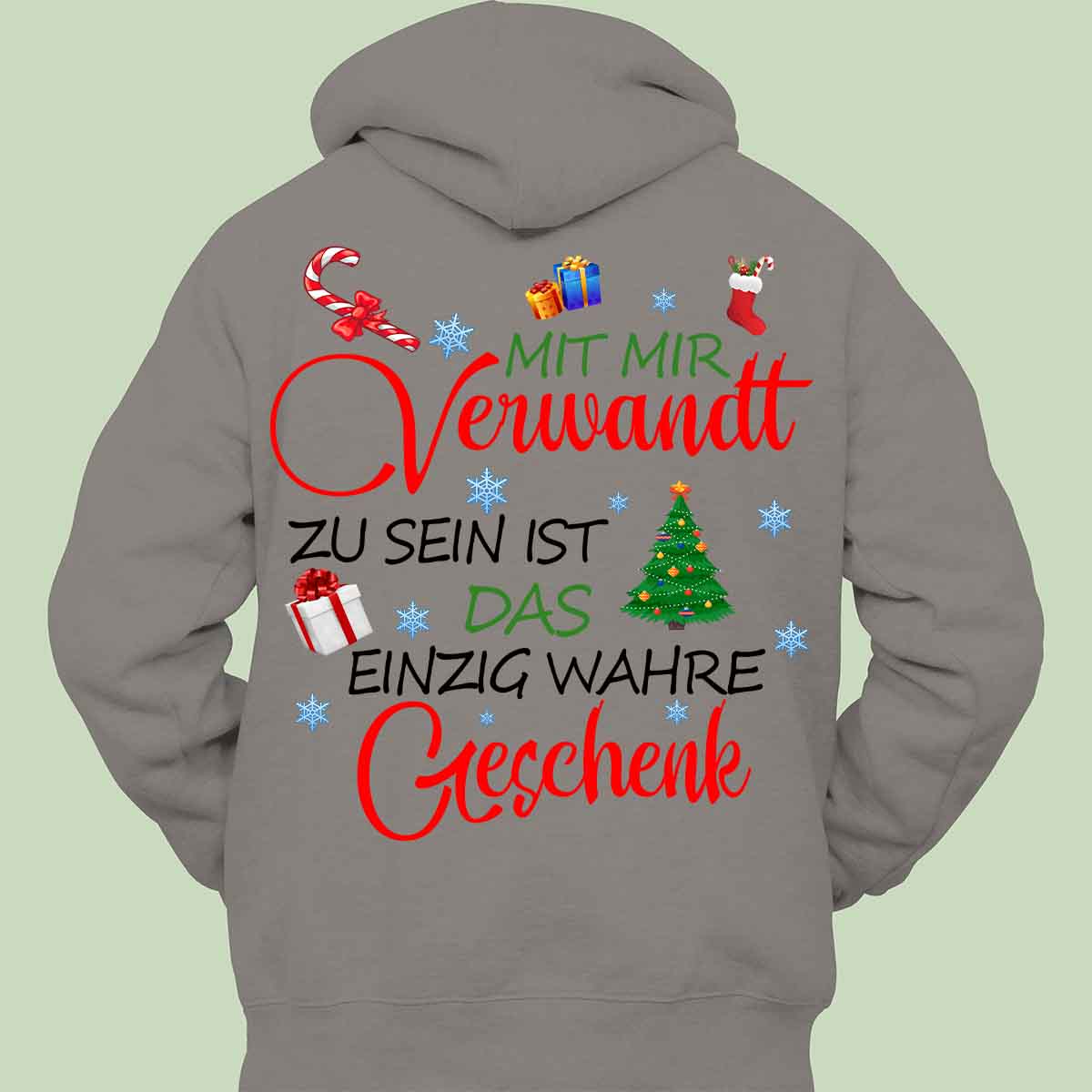 Verwandt - Hoodie Unisex Rückendruck