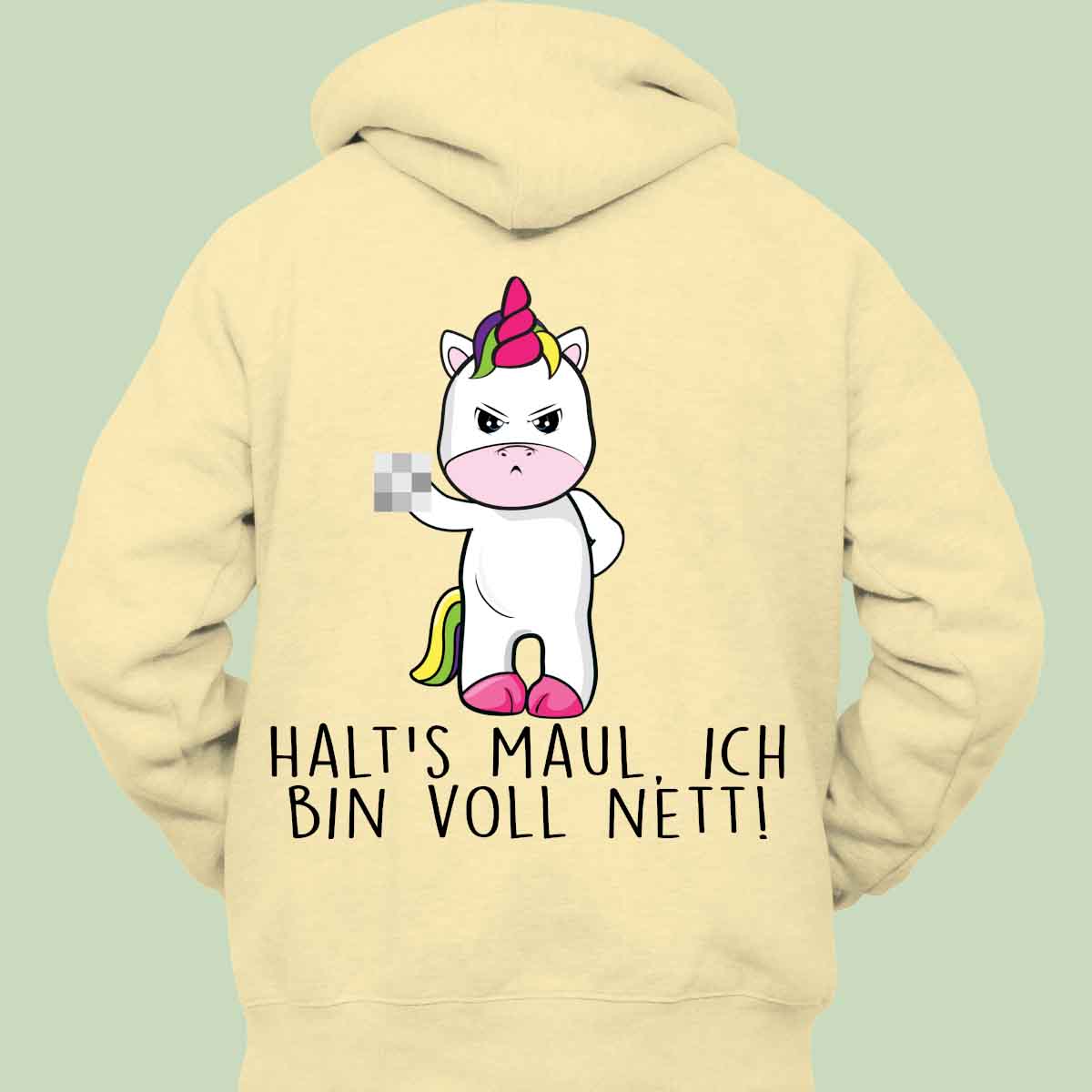 Voll Nett Cute Einhorn - Hoodie Unisex Rückendruck