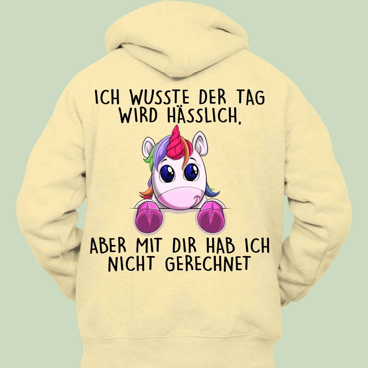 Hässlich Einhörnchen - Hoodie Unisex Rückendruck