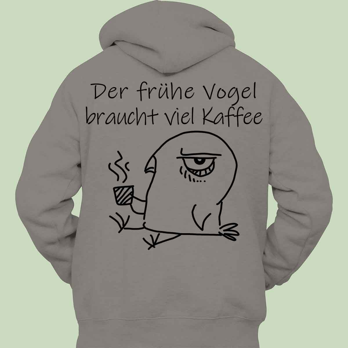 Frühe Vogel - Hoodie Unisex Rückendruck