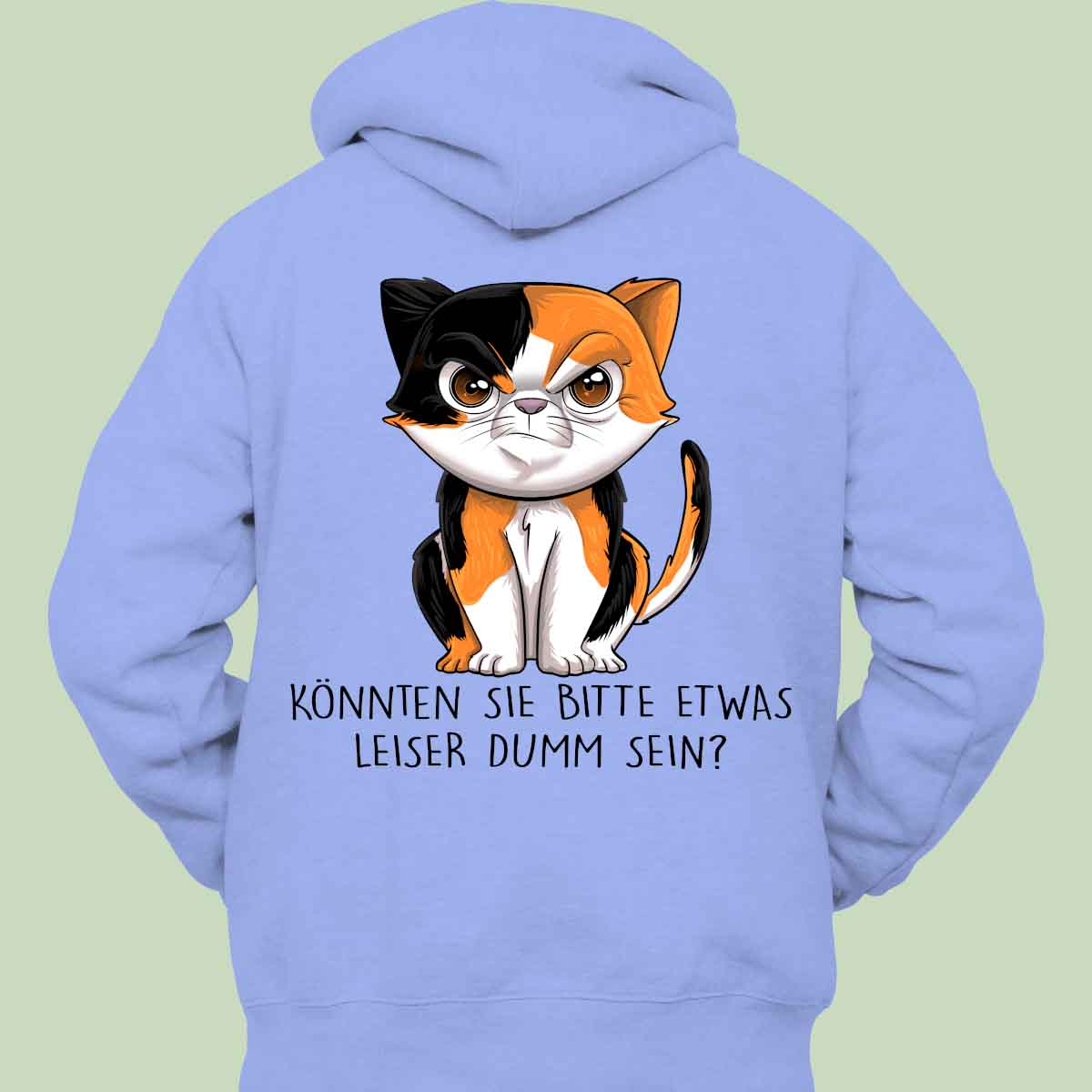 Leise Böse Katze - Hoodie Unisex Rückendruck