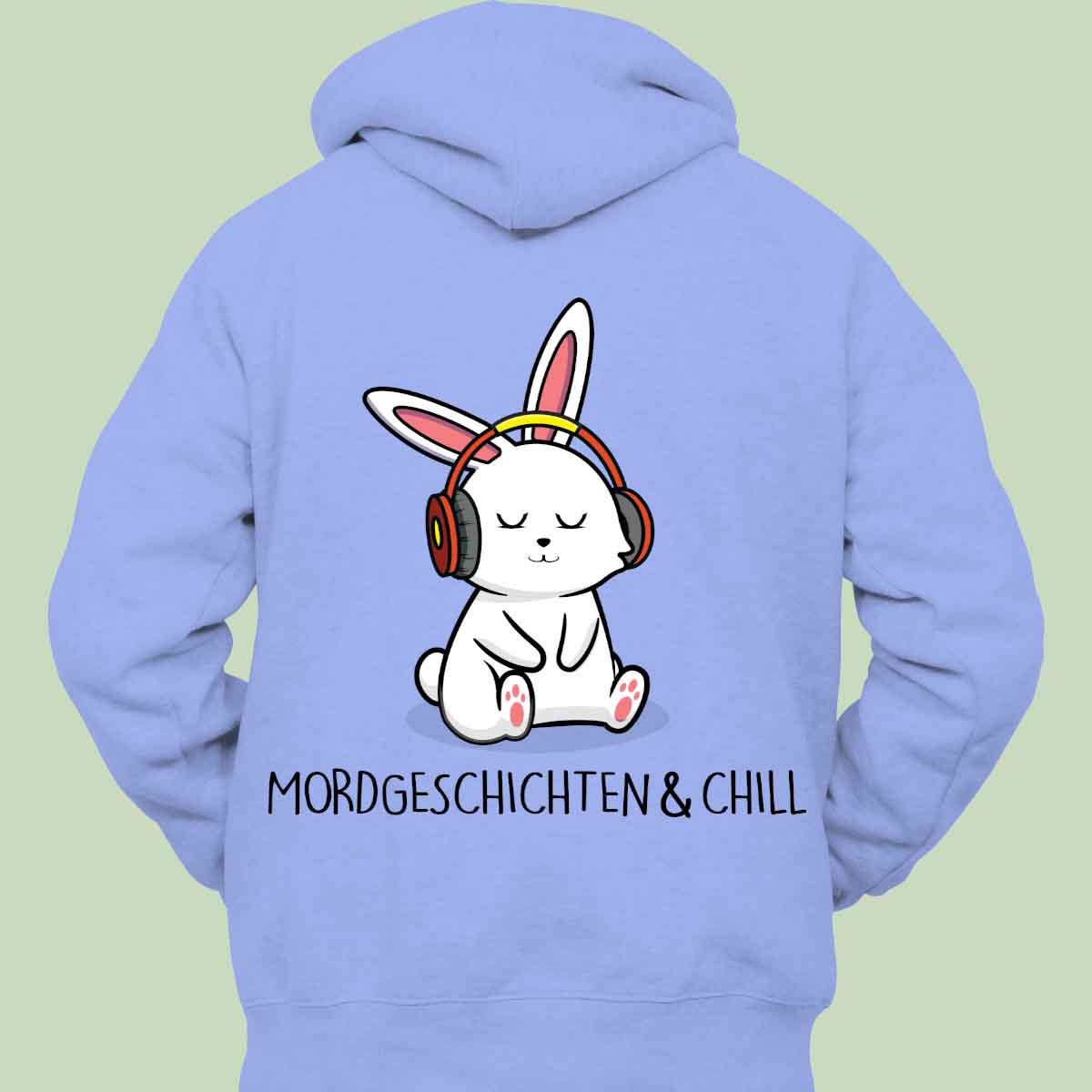 Mordgeschichten & Chill Bunny - Hoodie Unisex Rückendruck