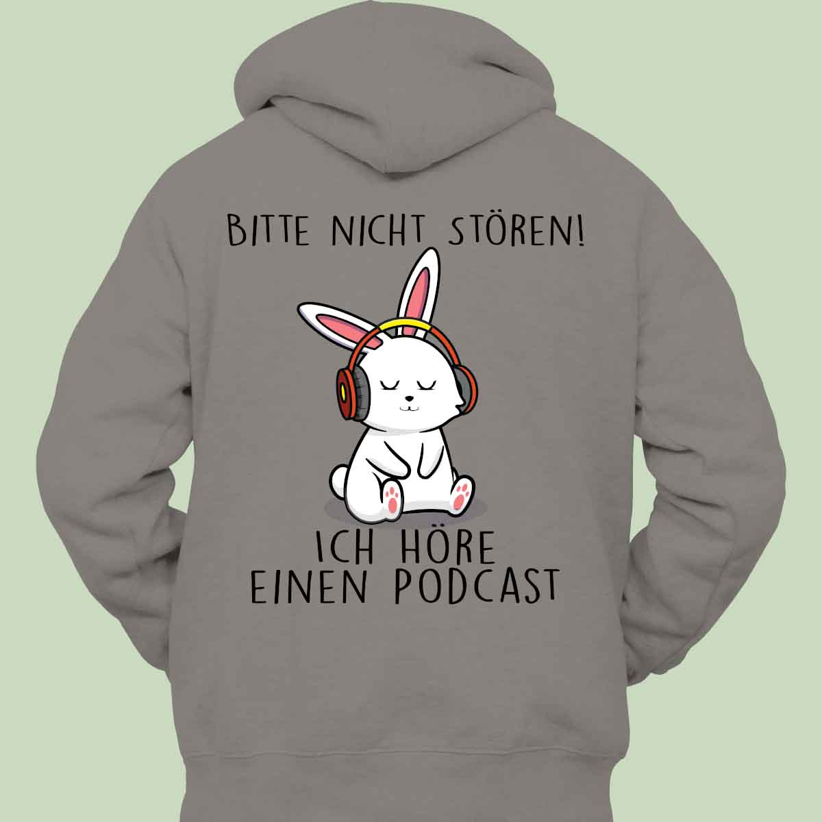 Nicht Stören Bunny - Hoodie Unisex Rückendruck