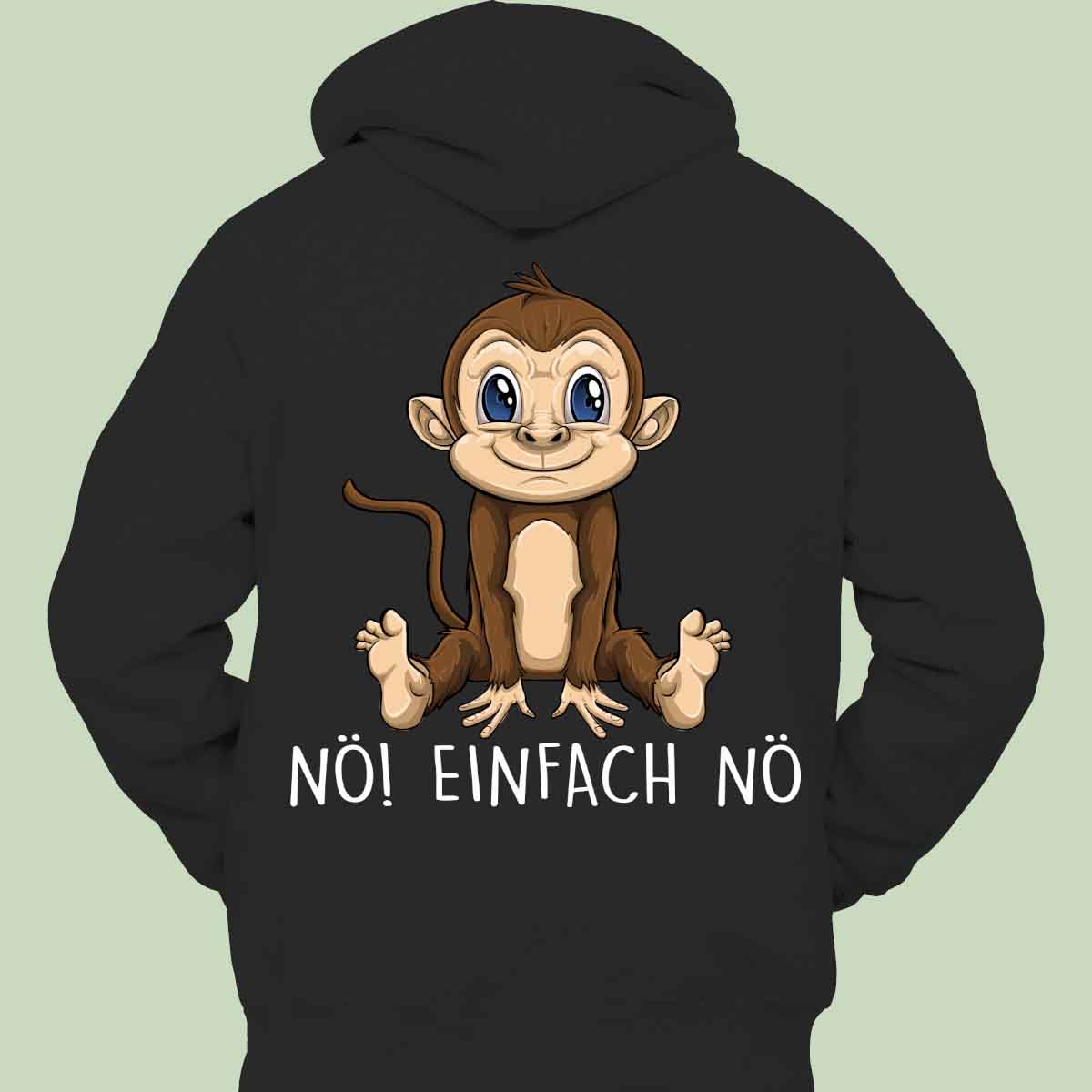 Nö! Affe - Hoodie Unisex Rückendruck