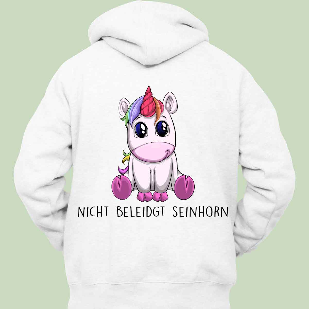 Seinhorn Einhorn - Hoodie Unisex Rückendruck